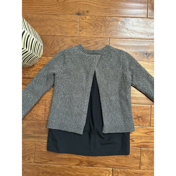 Club Monaco Women's Sweater split back Gray Retail $169 XS 38% Wool - Picture 10 of 10